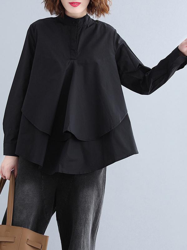 CASUAL A-LINE CROPPED SHIRT