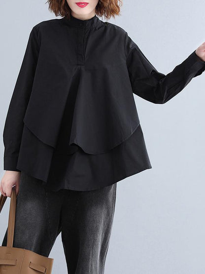 CASUAL A-LINE CROPPED SHIRT