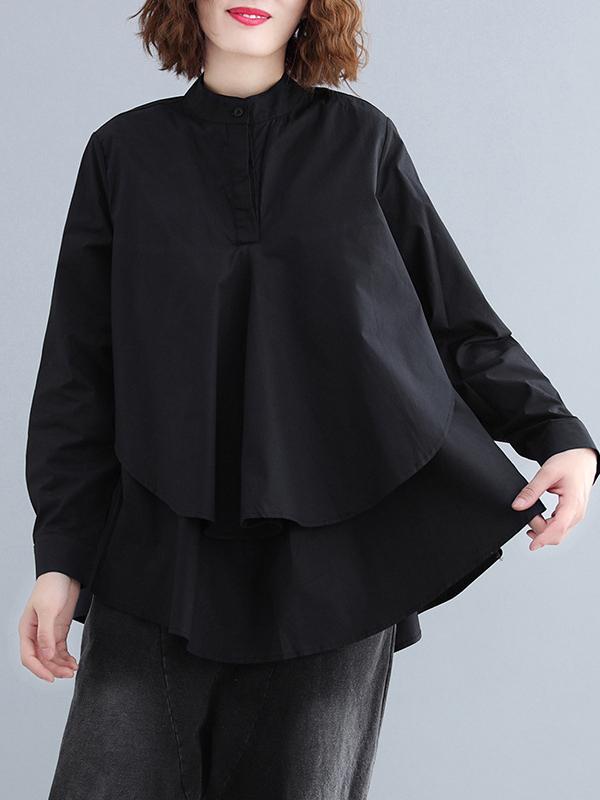 CASUAL A-LINE CROPPED SHIRT