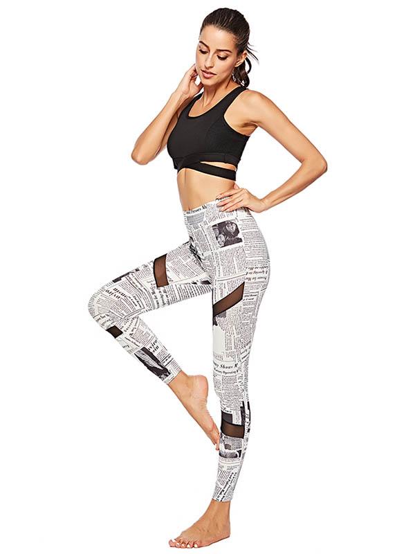 Newspaper Printed Leggings