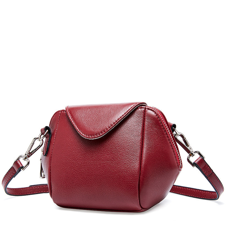 first layer of Kraft leather bag oblique satchel bag