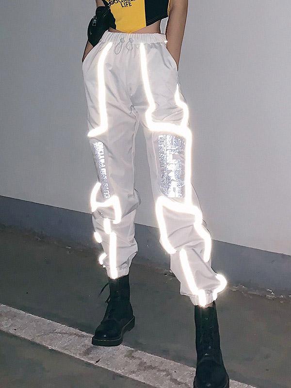 Fashion Letters Print Harem Casual Pants