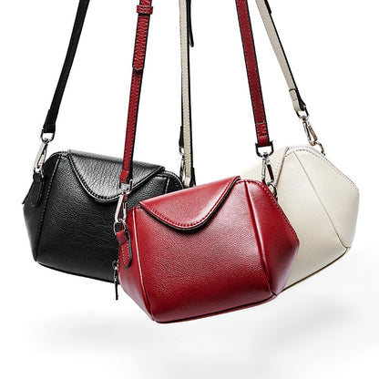 first layer of Kraft leather bag oblique satchel bag