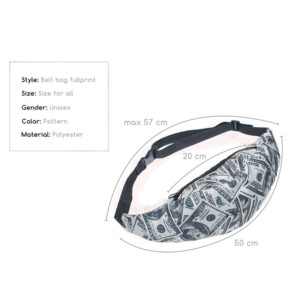 Bodypack 3D digital printing sports storage messenger bag