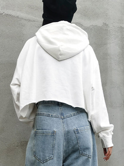 Original Split-Joint Long Sleeves Drawstring Hoodies