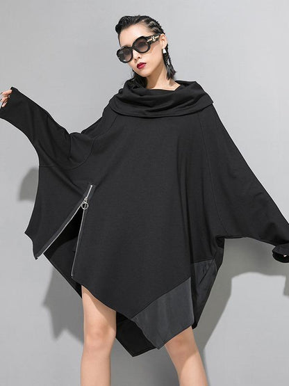 CASUAL CROPPED HEAPS COLLAR SWEATSHIRT - Zebrant