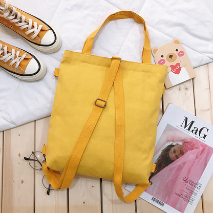 Anime canvas bag female shoulder large capacity bag