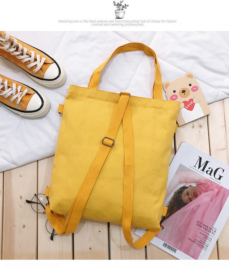 Anime canvas bag female shoulder large capacity bag