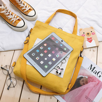Anime canvas bag female shoulder large capacity bag