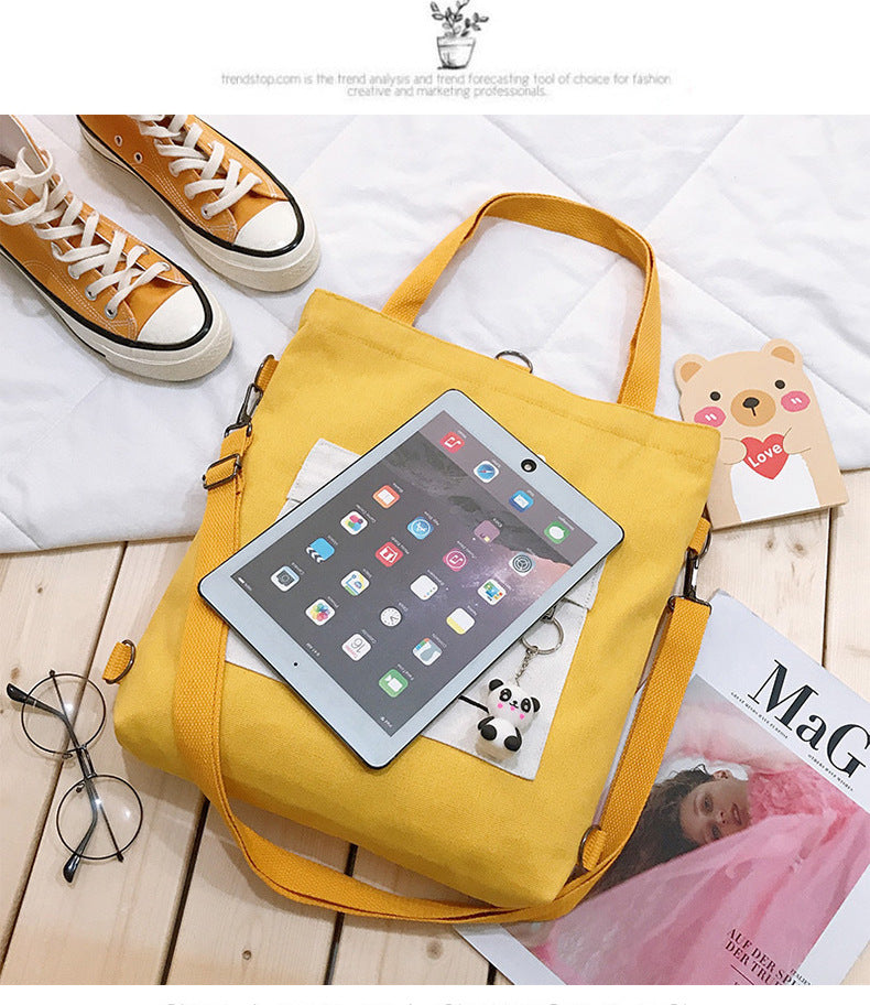 Anime canvas bag female shoulder large capacity bag