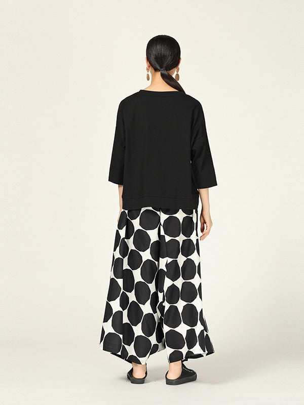 LOOSE POLKA-DOT LOOSE HAREM PANTS