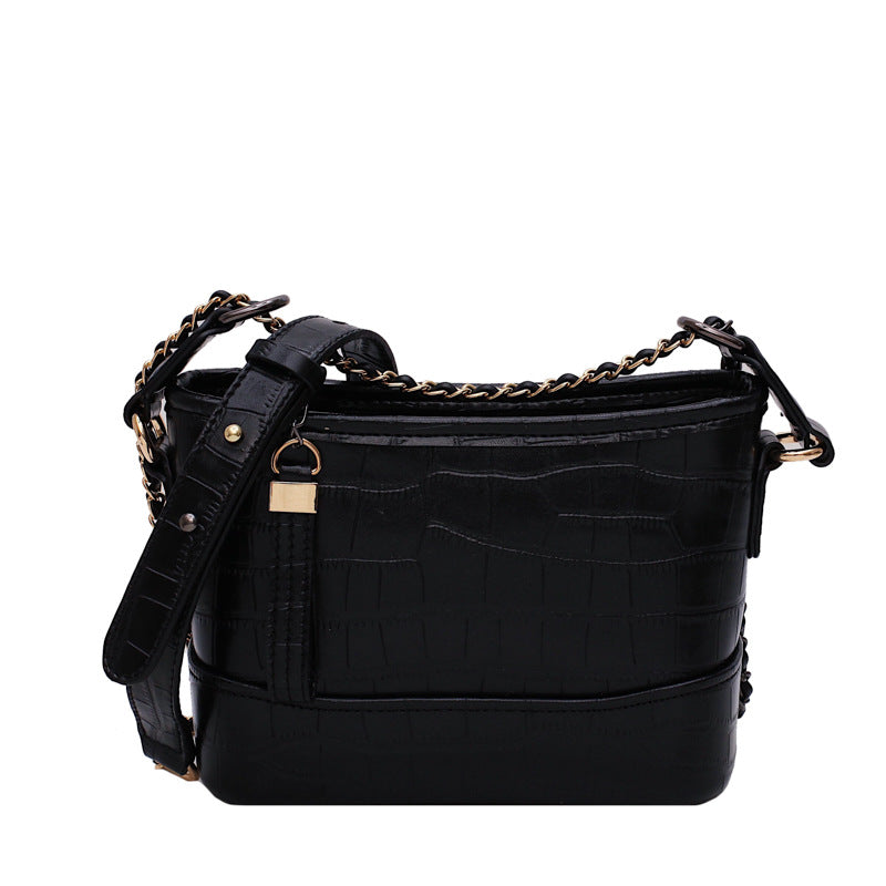 Vintage stone chain shoulder bag