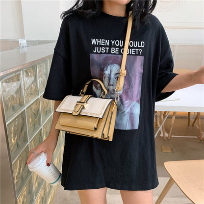 Vintage square bag one-shoulder slant bag