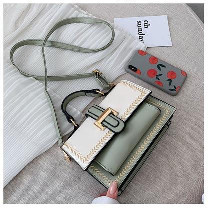 Vintage square bag one-shoulder slant bag