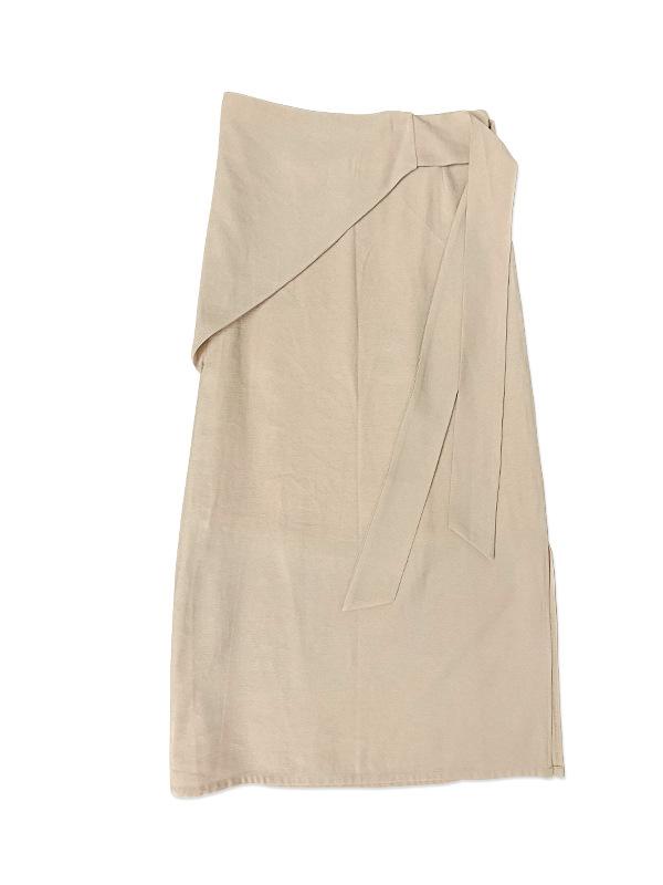 SOLID SPLIT-SIDE EMPIRE BANDAGE SKIRT