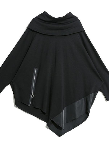 CASUAL CROPPED HEAPS COLLAR SWEATSHIRT - Zebrant