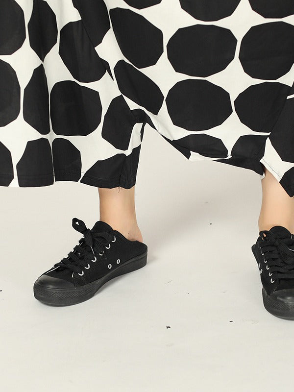 LOOSE POLKA-DOT LOOSE HAREM PANTS