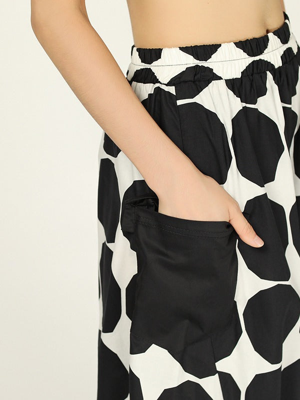 LOOSE POLKA-DOT LOOSE HAREM PANTS