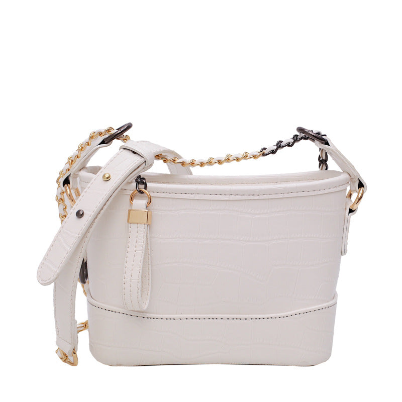 Vintage stone chain shoulder bag