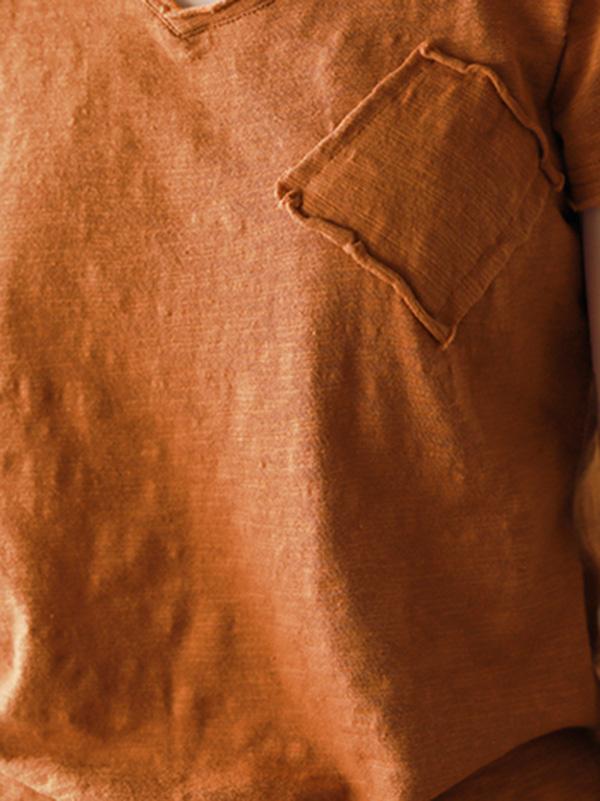 Vintage Bamboo Cotton Solid T-Shirt