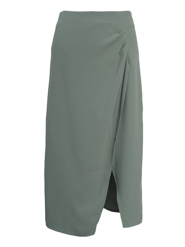 CASUAL CHIFFON SPLIT-FRONT SKIRT