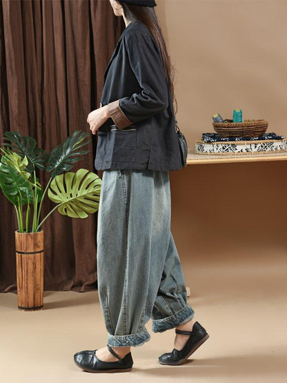 Vintage Linen Split-joint Suit