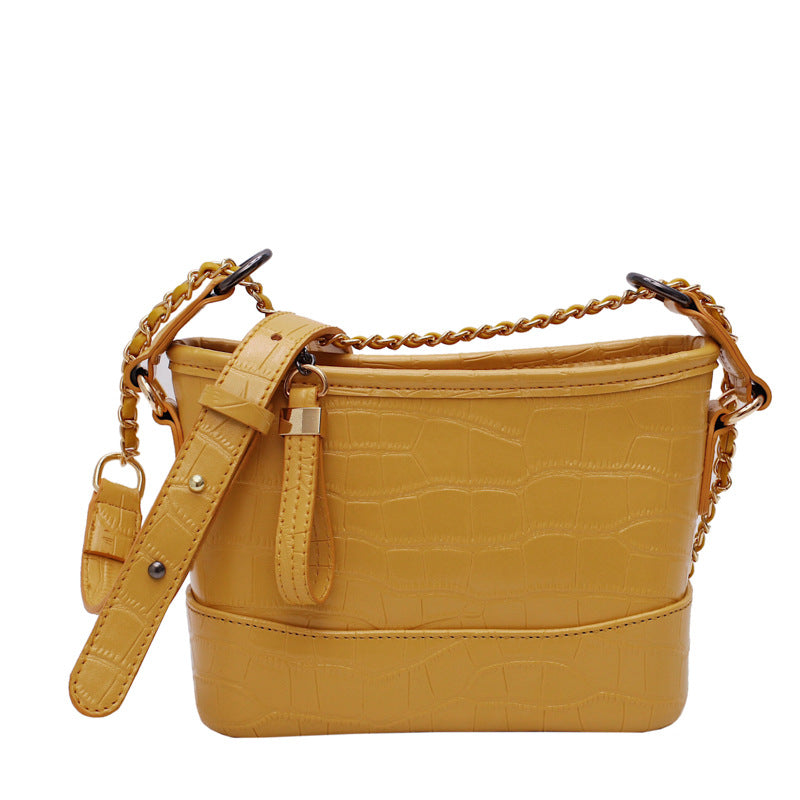 Vintage stone chain shoulder bag