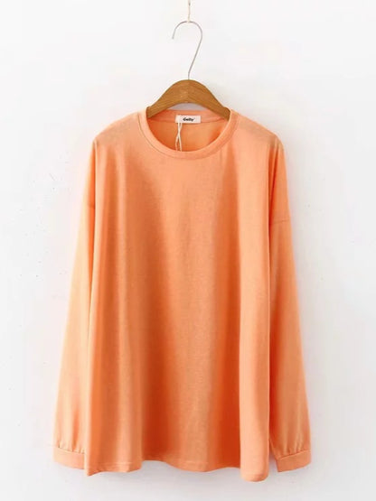 LOOSE SOLID CANDY COLOR SPORTS TEE