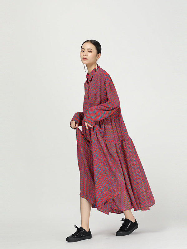 NEW CASUAL FLORAL SHIRT DRESS