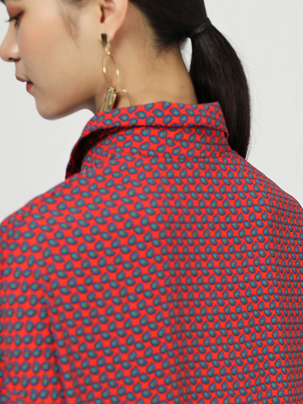 NEW CASUAL FLORAL SHIRT DRESS