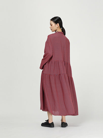 NEW CASUAL FLORAL SHIRT DRESS