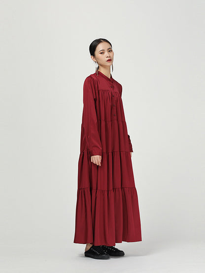 NEW CASUAL LONG TIERED SKIRT