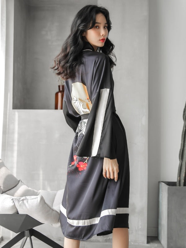 LOOSE PRINTED COMFORTABLE V-NECK PYJAMAS