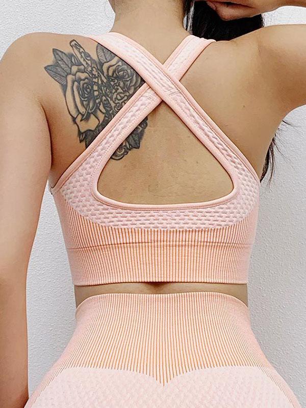 Sexy Solid Breathable Sports Bra