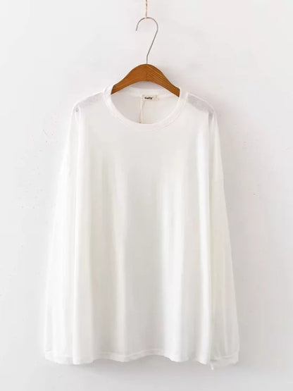 LOOSE SOLID CANDY COLOR SPORTS TEE