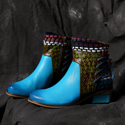 Handmade Leather Stitching Craft Boots