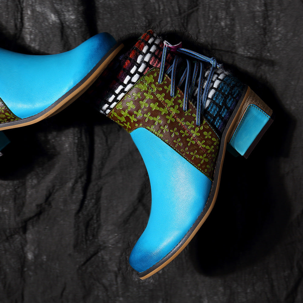 Handmade Leather Stitching Craft Boots