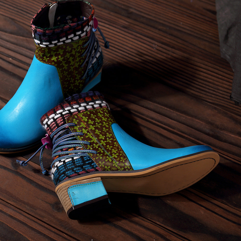 Handmade Leather Stitching Craft Boots