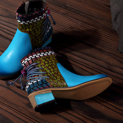 Handmade Leather Stitching Craft Boots