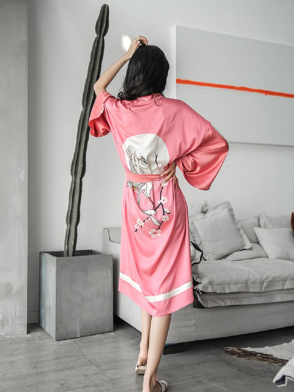 LOOSE PRINTED COMFORTABLE V-NECK PYJAMAS