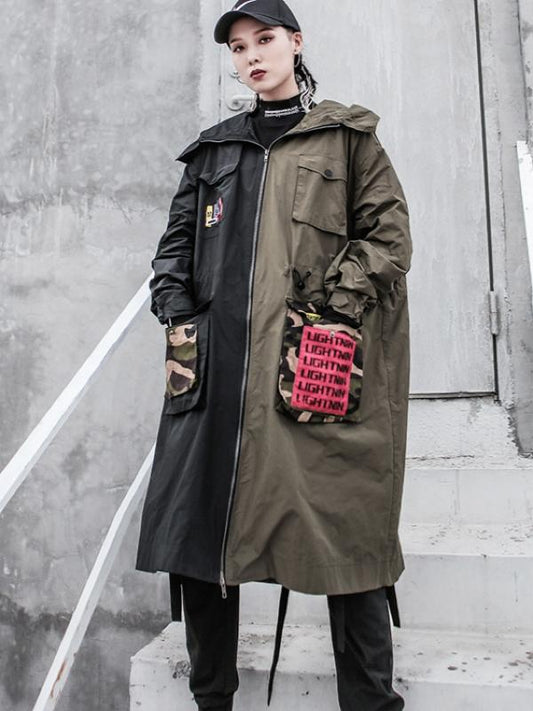 Vintage Split-joint Multi-pocket Outwears