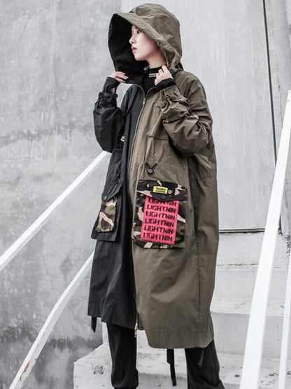 Vintage Split-joint Multi-pocket Outwears
