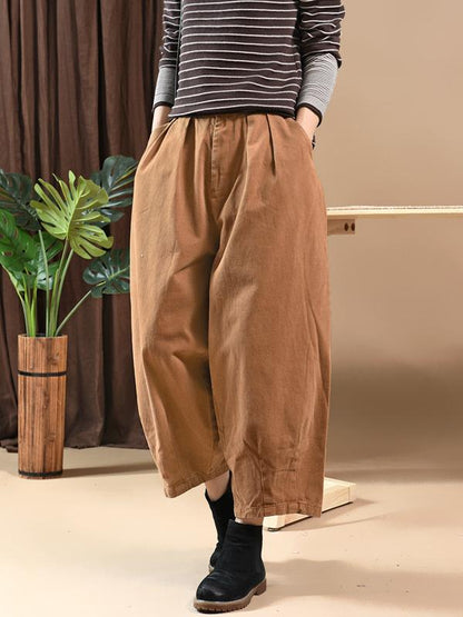 LOOSE SOLID BLOOMERS PANTS