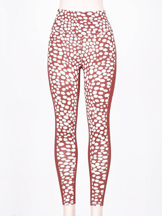 Polka-dot Printed Tank&Leggings Sports Suits