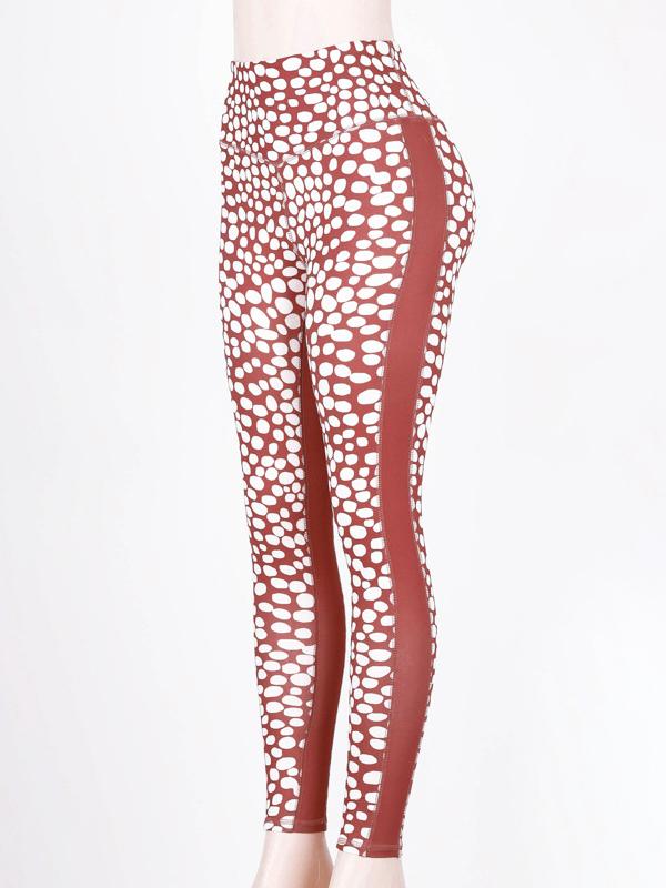 Polka-dot Printed Tank&Leggings Sports Suits