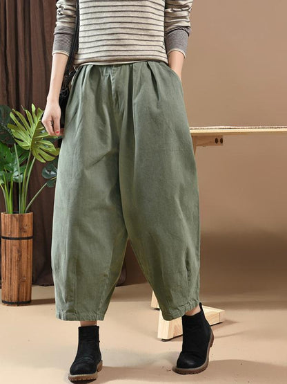 LOOSE SOLID BLOOMERS PANTS