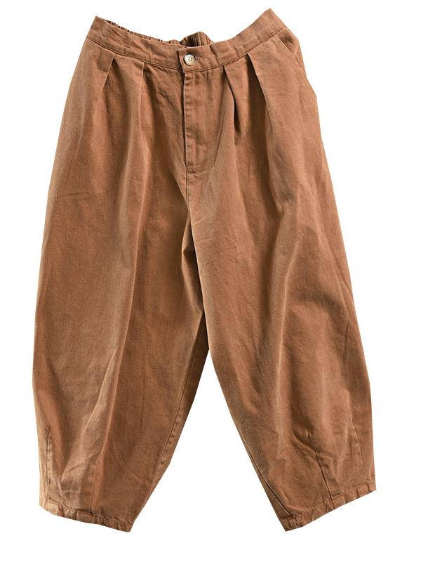 LOOSE SOLID BLOOMERS PANTS