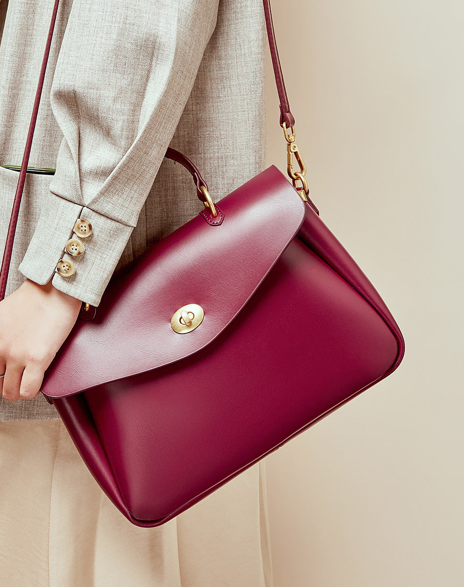 stylish and simple with one shoulder slant satchel