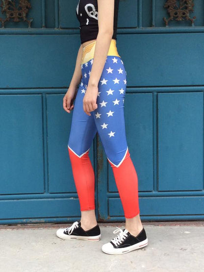 Star Printed Elasticity Leggings ACTIVE WEAR