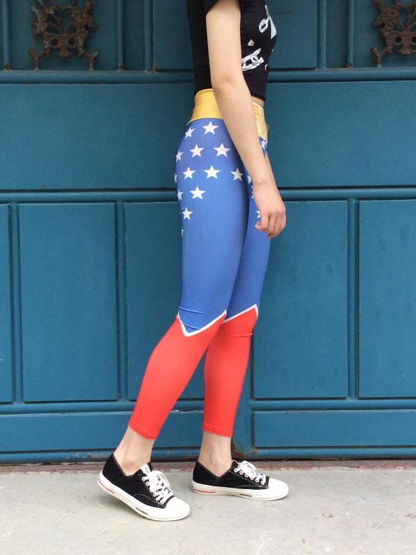 Star Printed Elasticity Leggings ACTIVE WEAR